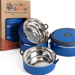 Healthy Human Stainless Steel Portable Dog Bowls Travel Set-0