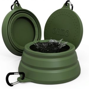OHMO Collapsible Dog Travel Bowl Foldable Silicone Pet-0