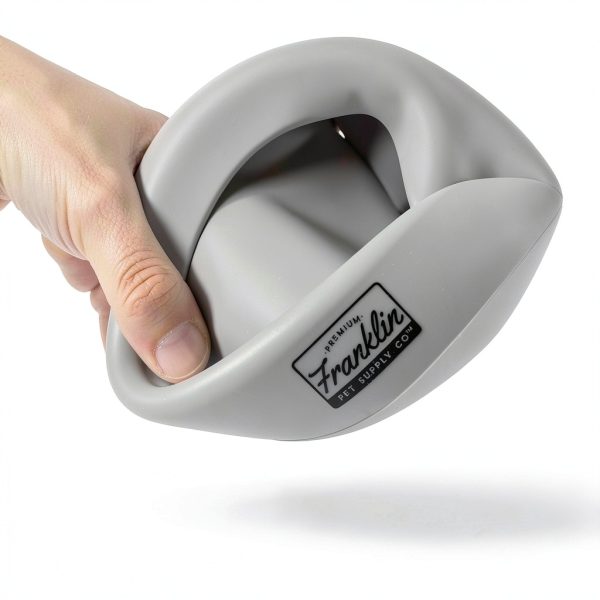 N5BZT Spill Proof Travel Bowl for Dogs Cats Portable BPA-4