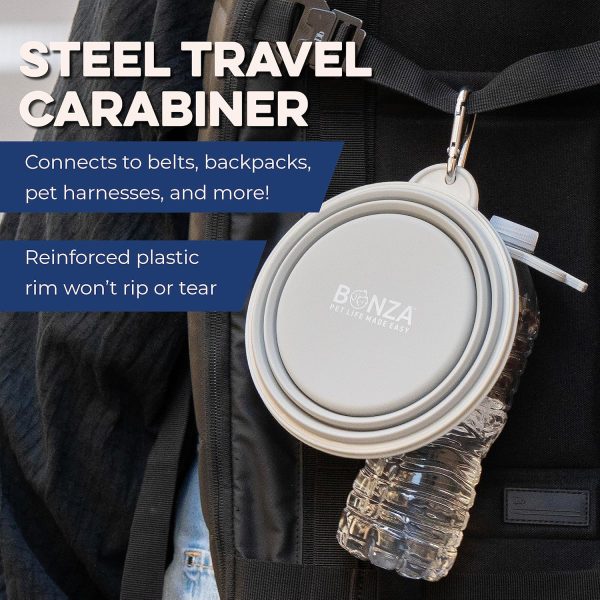 Bonza Collapsible Dog Water Bowl BPA Free Travel-3