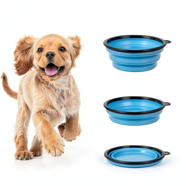 ME.FAN Collapsible Dog Bowls Portable Silicone Travel Bowls-3