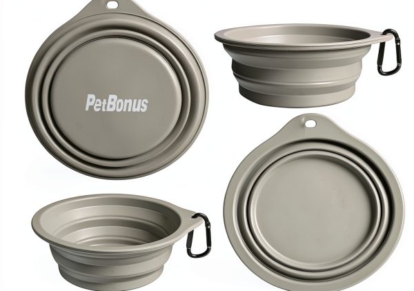 PetBonus Collapsible Dog Bowl Silicone Travel Water Food-1