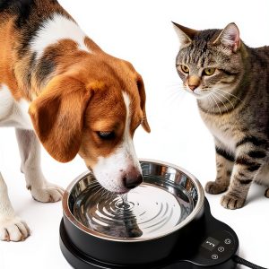 ViwalmPoul Heated Pet Water Bowl Thermostat Timer Safe-0