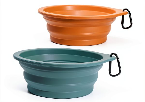 PetBonus Collapsible Dog Bowl Silicone Travel Water Food-0