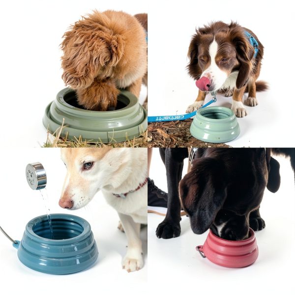 OHMO Collapsible Dog Travel Bowl Foldable Silicone Pet-5