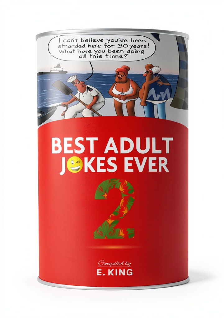 Installing Adult Jokes Kindle Book English Humor Entertainment on a wooden desk