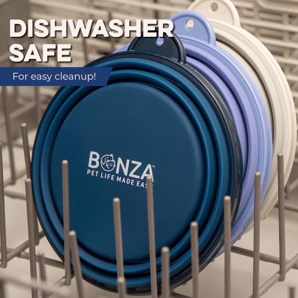 Bonza Collapsible Dog Water Bowl BPA Free Travel-5