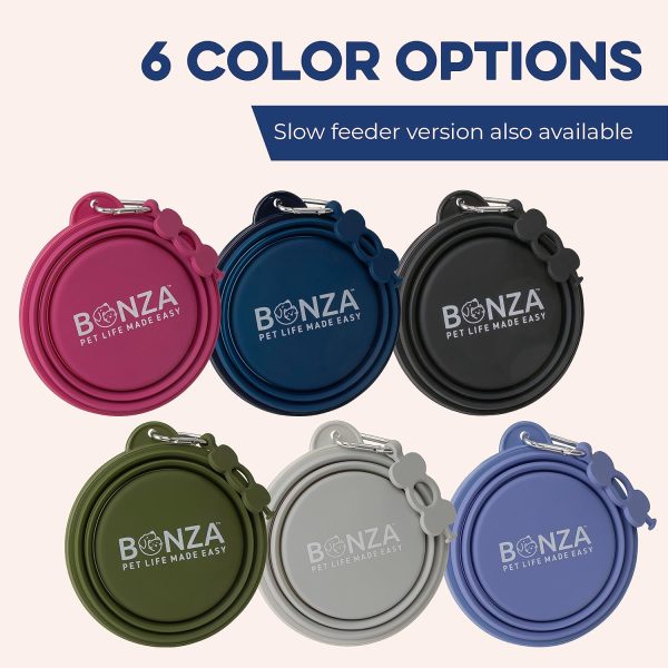 Bonza Collapsible Dog Water Bowl BPA Free Travel-8