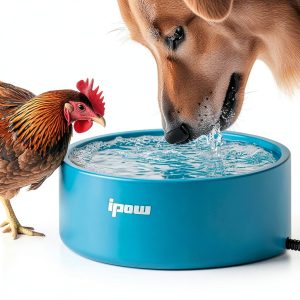 IPOW Heated Pet Water Bowl Thermal Outdoor Dog Cat Bowl-0