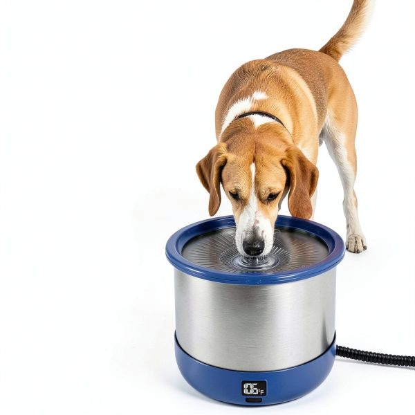 Twinsing Heated Pet Bowl Stainless Steel Outdoor Water Bowl-8