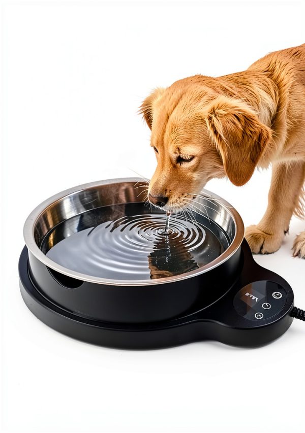 ViwalmPoul Heated Pet Water Bowl Thermostat Timer Safe-6