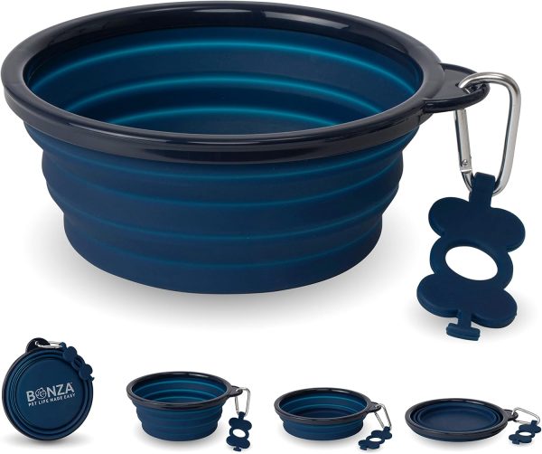 Bonza Collapsible Dog Water Bowl BPA Free Travel-0
