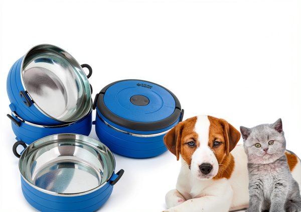 Healthy Human Stainless Steel Portable Dog Bowls Travel Set-1