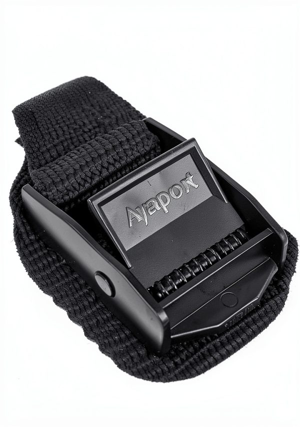 Ayaport 1" x 6ft Black Cam Buckle Tie Down Straps 4 Pack Heavy Duty-4