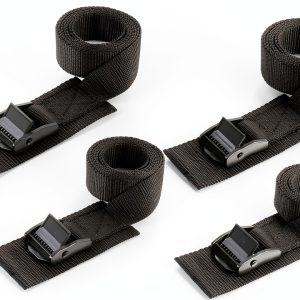 Ayaport 1" x 6ft Black Cam Buckle Tie Down Straps 4 Pack Heavy Duty-0