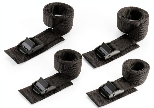 Ayaport 1" x 6ft Black Cam Buckle Tie Down Straps 4 Pack Heavy Duty-0