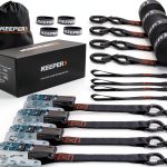 Keeper Ratchet Tie Down Straps 1in x 15ft Black-0