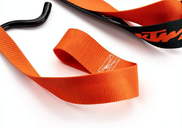 KTM Motorcycle Tie Down 1.5 inch Orange Nylon Clip Hook 500lb-1