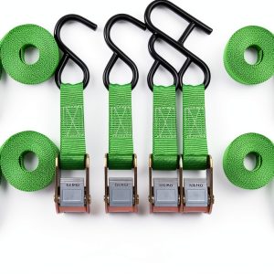 SmartStraps 4 Pack 10‑Foot Green Alloy Steel Tie‑Down Straps Model 146-0