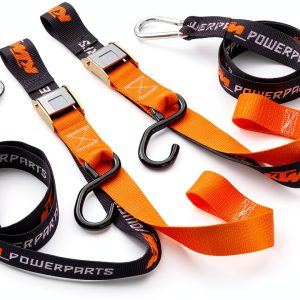 KTM Motorcycle Tie Down 1.5 inch Orange Nylon Clip Hook 500lb-0