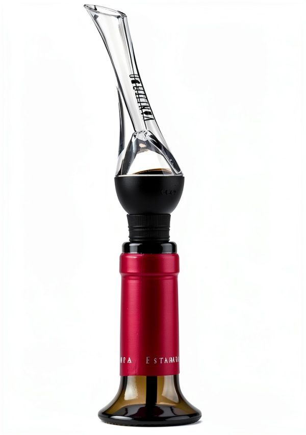 Wine Aerator Pourer by Vintorio Premium Black Aerating Decanter Spout-4