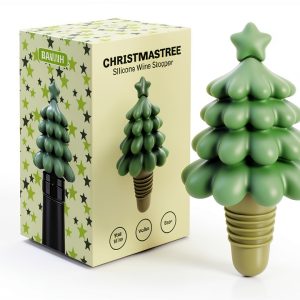 Christmas Tree Silicone Wine Stoppers Banvih Food‑Grade Silicone Gift-0