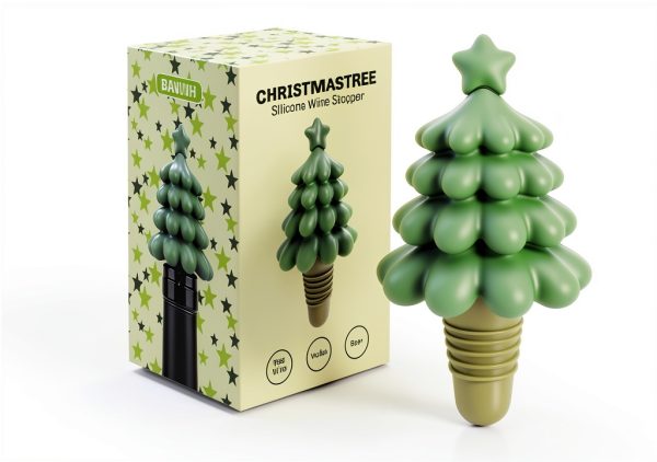 Christmas Tree Silicone Wine Stoppers Banvih Food‑Grade Silicone Gift-0