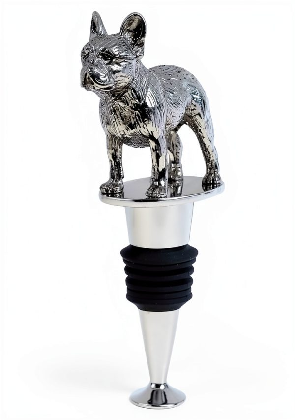 French Bulldog Wine Stopper LYWUU Silicone Zinc Alloy Seal Dog Lovers-0