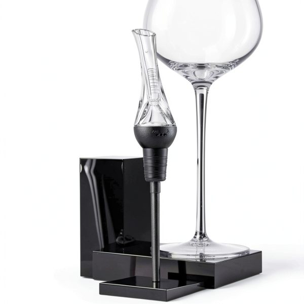 Wine Aerator Pourer by Vintorio Premium Black Aerating Decanter Spout-2
