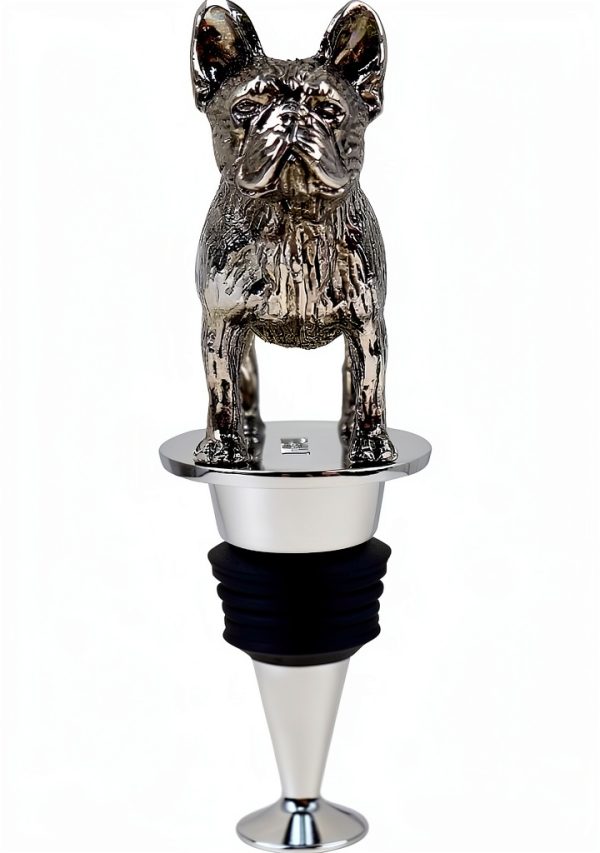 French Bulldog Wine Stopper LYWUU Silicone Zinc Alloy Seal Dog Lovers-1