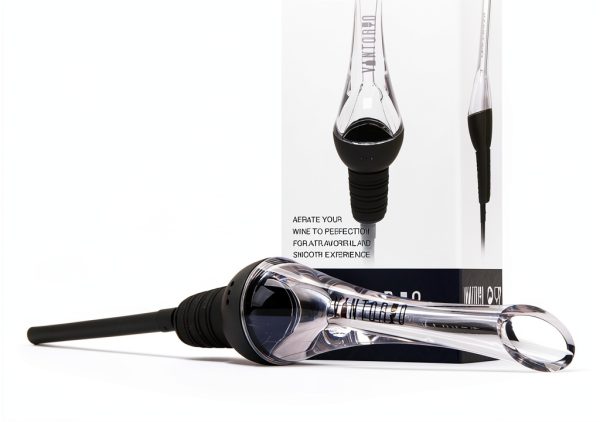 Wine Aerator Pourer by Vintorio Premium Black Aerating Decanter Spout-1