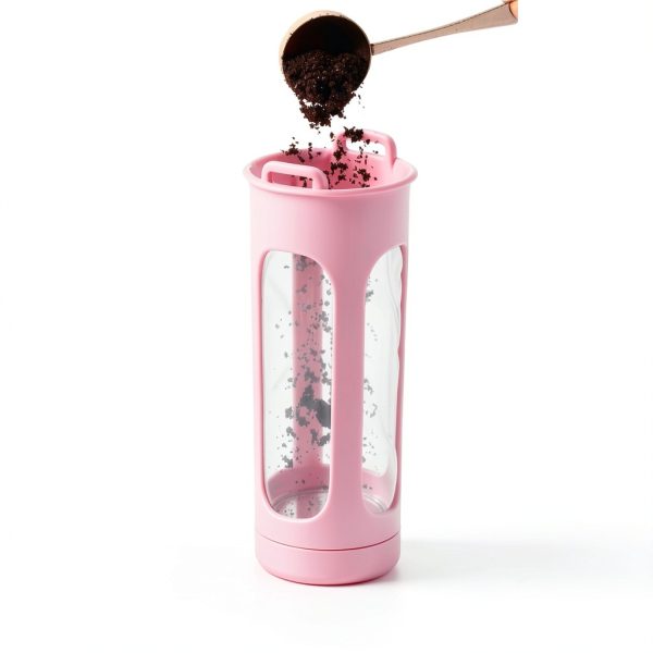 Paris Hilton Cold Brew Coffee Maker, Durable 1.6 Quart Borosilicate Glass Carafe with Stainless Steel Filter, Glitter Pink, 38 oz-5